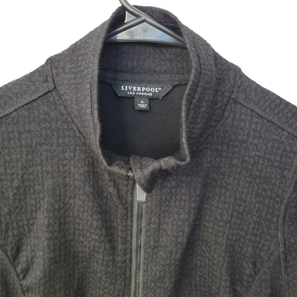 Liverpool Seamed Stretch Sculpt Full Zip Textured Sweatshirt Women Sz S - Picture 6 of 6